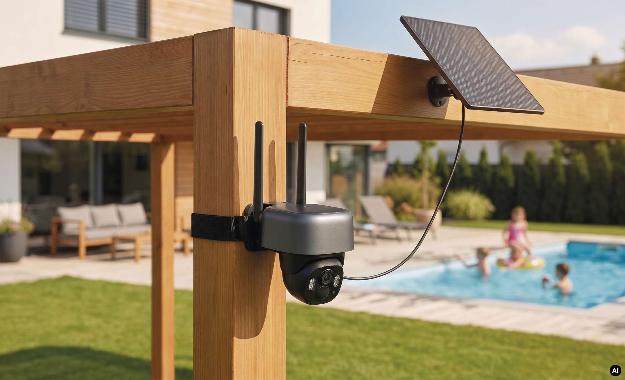 EMOS GoSmart IP-1200G WASP – solární otočná Wi-Fi kamera – maximální přehled o vašem domově - bez kabelů a bez kompromisů